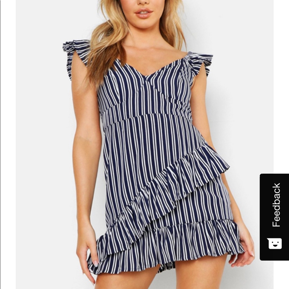 Boohoo Stripe Mini Dress
